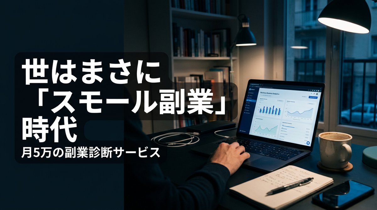 「月5万でも需要がある」という仮説を、AIで副業診断サービスを作って検証してみる