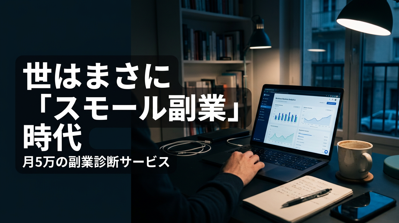 「月5万でも需要がある」という仮説を、AIで副業診断サービスを作って検証してみる